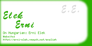 elek erni business card